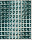ROMANIA 1945/47 LP 187 MIHAI I UZUALE HARTIE ALBA VALOAREA 75 LEI VERDE INCHIS COALA DE 100 TIMBRE STARE MNH