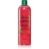 Oriflame Love Nature Organic Mint &amp; Raspberry gel exfoliant de curatare cu arome de zmeura 500 ml