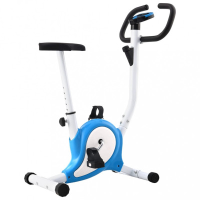 Bicicletă fitness cu centură de rezistență, albastru foto