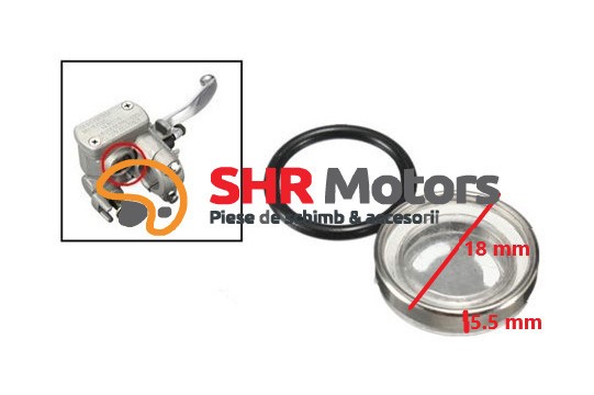 Geam nivel lichid frana ATV (diametru exterior- 18 mm)