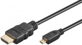 Cablu HDMI 2.0 - micro HDMI 3m 4K Ultra HD 2160p 60Hz negru Goobay 53786