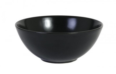 Bol ceramica supa Infinity negru diametru 16 cm foto