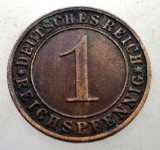 B.284 GERMANIA WEIMAR 1 REICHSPFENNIG 1935 E