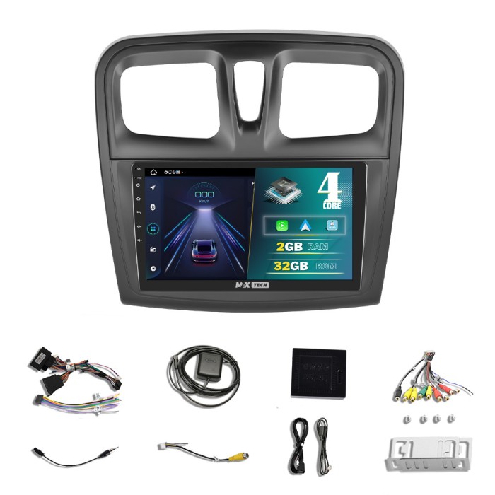 Navigatie Dacia Logan, Duster, Sandero ( 2012 - 2020 ) dedicata Android 13, MaxTech&reg;, 9 inch, 2 GB R