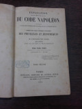 Explications du Code Napoleon - Paul Pont (carte i limba franceza, din biblioteca marelui Jurist M.C. Dumitrescu, contine Ex Libris libraria M.C. War