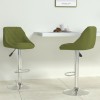 Set 2 Scaune Bar Gossi Verde Deschis Catifea, Rotative, Inaltime Reglabila, Suport Picioare, Otel Cromat, Living/Bucatarie