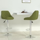 vidaXL Scaune de bar, 2 buc., verde deschis, catifea