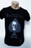 Tricou barbați negru imprimeu frunza - XXL