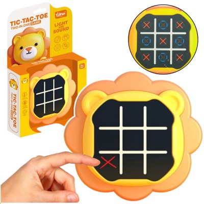 Joc electronic 3 in 1 Tic Tac Toe leu, portocaliu / galben, Lean 21373 foto