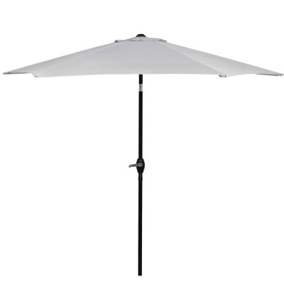 Umbrela terasa gradina, cu manivela si inclinare, diametru 260cm, gri Household NewTrend foto
