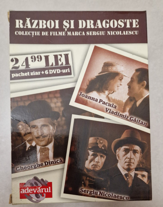 COLECTIA FILME SERGIU NICOLAESCU RAZBOI SI DRAGOSTE - SET 6 DVD-URI