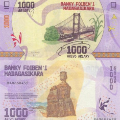 MADAGASCAR 1.000 ariary ND (2017) UNC!!!