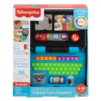 FISHER PRICE LAUGH&amp;amp;LEARN LAPTOP INTERACTIV IN LIMBA ROMANA foto