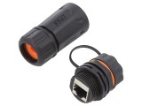 Adaptor Soclu Ecranat RJ45 8p8c Cat 6a x2