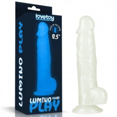 Dildo fosforescent cu ventuza Lumino Play 21,5 cm