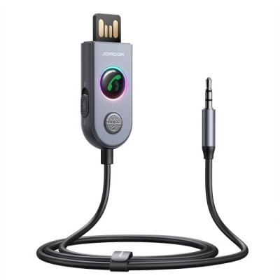 Receptor Audio Bluetooth 5.3, Jack 3.5mm, 1m - JoyRoom (JR-CB6) - Dark Gray foto