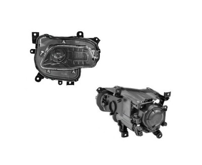 Far JEEP CHEROKEE (KL), 09.2013-12.2018, Taiwan, fata, partea dreapta, Tip=USA; tip bec HiR2; manual; negru; Omologare: SAE; foto