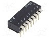 Intrerupator DIP, 2 pozitii, montare THT, 8 sectiuni, C&amp;K - BPA08B