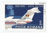 Romania, LP 722/1970, 50 de ani de aviatie civila in Romania, eroare 5, obl., Stampilat