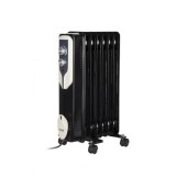 Calorifer electric Floria ZLN-3642,Negru 1500 W, 7 elementi, 3 trepte de putere, Termostat reglabil, Protectie supra-incalzire, Indicator luminos,