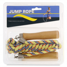 Coarda pentru sarituri Jump Rope, manere lemn foto