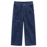 Pantaloni de copii din velur, bleumarin, 140