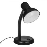 Lampă de Birou Metalică, Neagră, Bec Inclus, Braț Flexibil, 3W, Oem