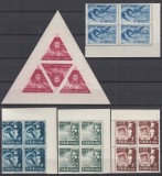 ROMANIA 1948 LP 230 LP 230 a U.T.M. BLOCURI DE 4 TIMBRE MNH, Nestampilat
