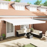 Marchiză manuală retractabilă vidaXL Alb 500x350 cm, Material de schimb pentru marchiză vidaXL pentru cadru de 5x3,5 m Alb