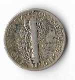 Moneda 1 dime 1945 - SUA, 2,5 g argint 0,900