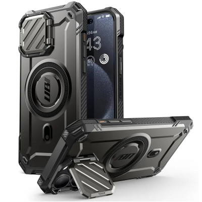 Husa iPhone 15 Pro Antisoc protectie camera Negru SUBXT foto