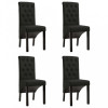 VidaXL Scaune de bucătărie, 4 buc., negru, material textil 276975