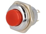 Comutator cu apăsare SPDT, 2 poziții, metal, montaj pe panou