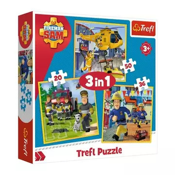 PUZZLE 3 IN 1 POMPIERUL SAM