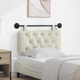 vidaXL Tăblie de pat suspendată Cu lumină LED Crem Catifea 3424562