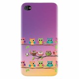 Husa silicon pentru Apple Iphone 4 / 4S, Owls