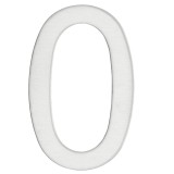 Numar 0 pentru usa / casa, inox, argintiu, interior / exterior, 7.6 x 5 cm