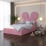 Pat Tapitat Serena cu Catifea Premium Roz Disponibil acum