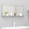 vidaXL Dulap Baie cu Oglindă Gri Beton 90x10.5x37cm PAL Raft Suspendat