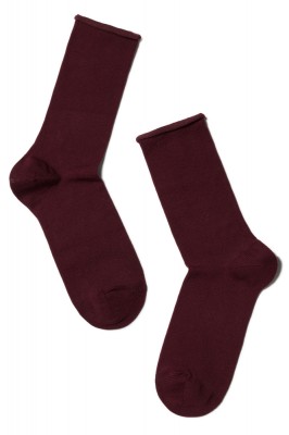Șosete damă din bumbac fără elastic, Conte Elegant Comfort 000 - Bordo, 36-37 (23) foto