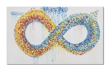 Cumpara ieftin Tablou pictat manual, Infinit (1) - 100x60cm pictura acril in relief efect 3D, Spectaculos