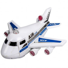 Avion interactiv de jucarie, model cu baterii, alb, 25x25x9 cm foto