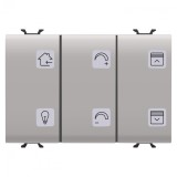 Panou cu simboluri 6 canale 3M Gewiss Chorus KNX bej MAT GW13783A