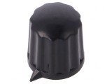 Buton Rotativ cu Indicator Negru 6mm ABS