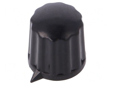 Buton Rotativ cu Indicator Negru 6mm ABS foto