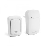 Sonerie wireless Kinetic 55345WH, comutator fara baterii, 38 tonuri, volum reglabil, IP54/IP20, 100m, Alb, Delight