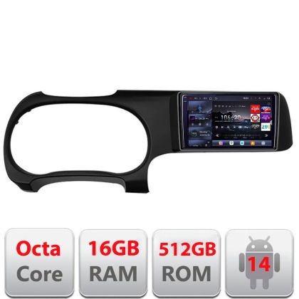 Navigatie Hyundai I10 2019+ Edotec Kit-I10 8 core QLED 2K 16+512 360 Android Waze USB Navigatie Internet Youtube Radio CarStore Technology