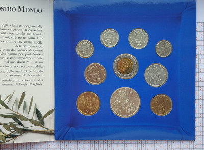 M01 San Marino set monetarie 10 monede 1995 km 322-331 1.000 Lire argint foto