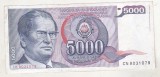 bnk bn Iugoslavia 5000 dinari 1985 circulata