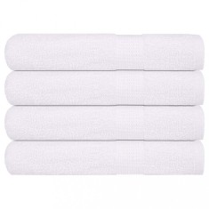 vidaXL Prosoape 4 buc., FROGN, alb, 100x200 cm, 100% Bumbac 136666
